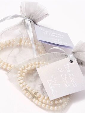 Valerie Parr Hill Silver Beaded Cross Stretch Bracelet - silver